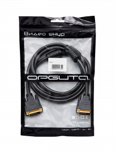 Видеошнур DVI-D / DVI-D кабель 2 метра Орбита OT-AVW01 силиконовый